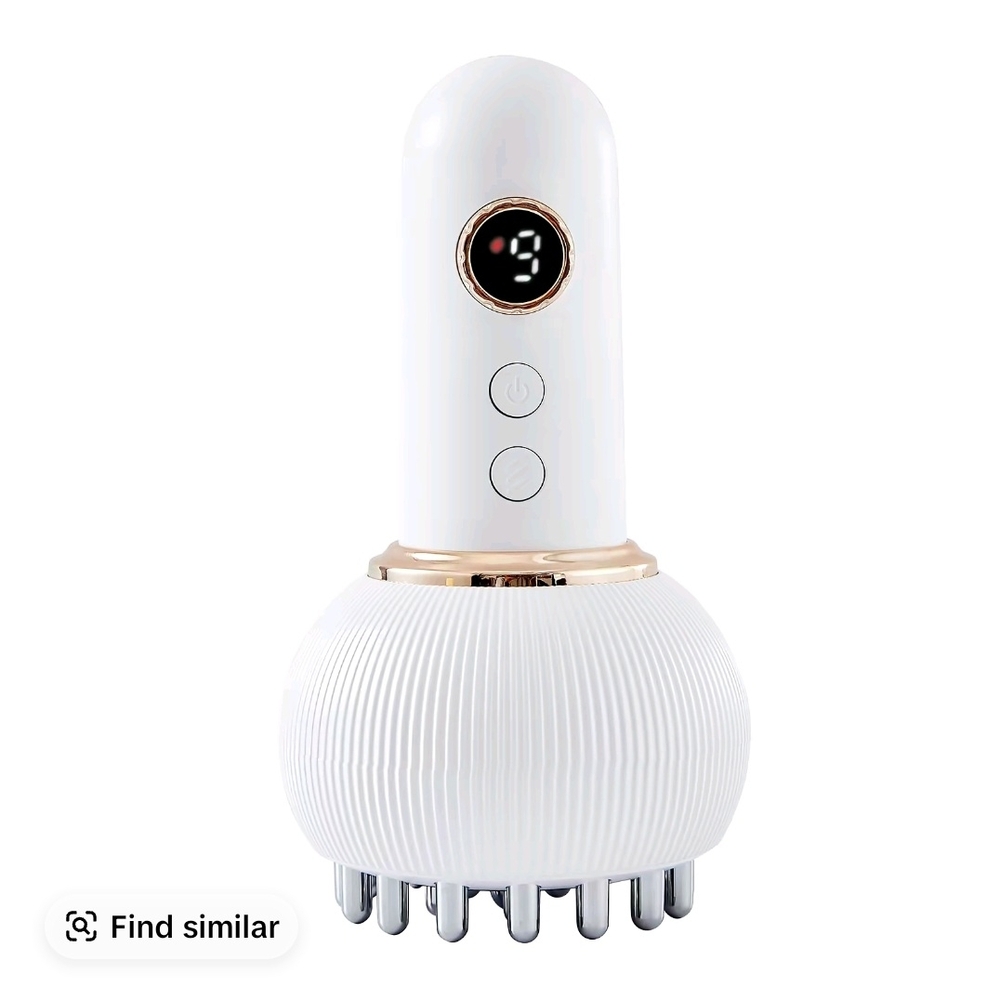 White and Gold Scalp Massager